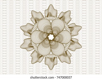 Brown passport money rossete