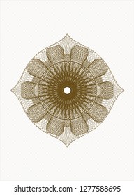 Brown passport money style rosette