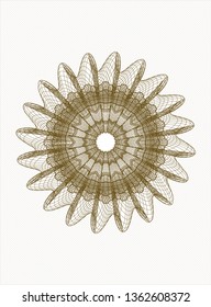 Brown passport money style rosette