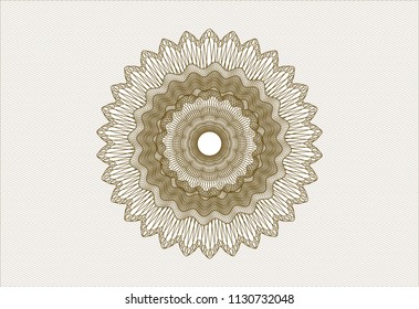 Brown passport money style rossete