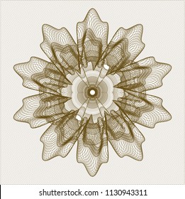 Brown passport money style rossete