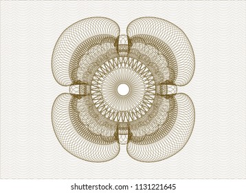 Brown passport money style rossete