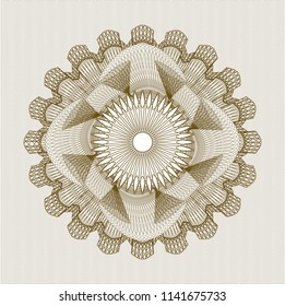 Brown passport money style rossete