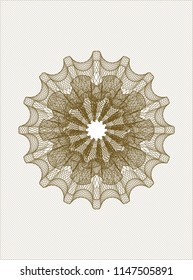 Brown passport money style rossete