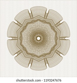 Brown passport money style rossete