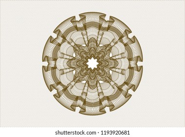 Brown passport money style rossete