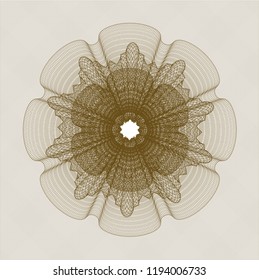 Brown passport money style rossete