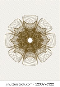 Brown passport money style rossete