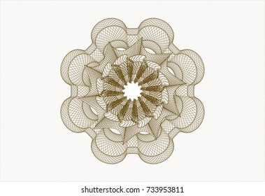 Brown passport money style rossete