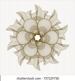 Brown passport money style rossete