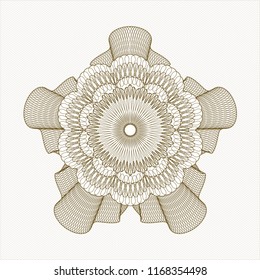 Brown passport rosette