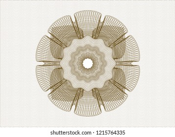 Brown passport rosette