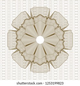 Brown passport rosette