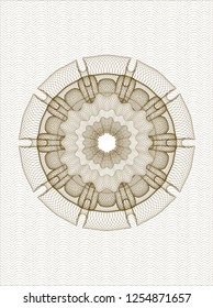 Brown passport rosette