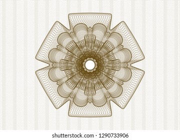 Brown passport rosette