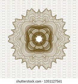 Brown passport rosette