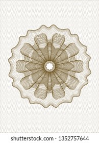 Brown passport rosette