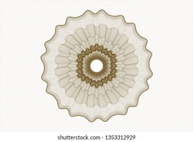 Brown passport rosette