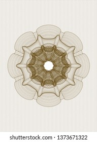 Brown passport rosette