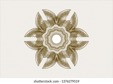 Brown passport rosette
