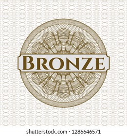 Brown passport rosette with text Bronze inside