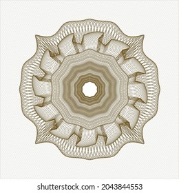Rosette de pasaportes marrones. Ilustración vectorial. Detallado. 
