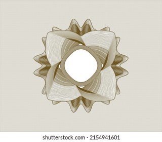 Rosette de pasaportes marrones. Ilustración vectorial. Detallado. 