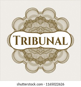 Brown passport rossete with text Tribunal inside