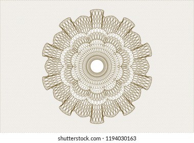 Brown passport style rosette