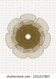 Brown passport style rosette