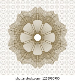Brown passport style rosette