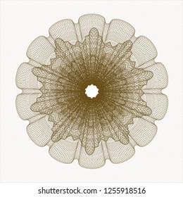 Brown passport style rosette