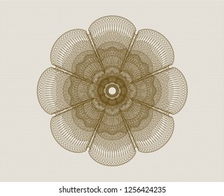 Brown passport style rosette