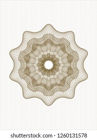 Brown passport style rosette