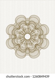 Brown passport style rosette