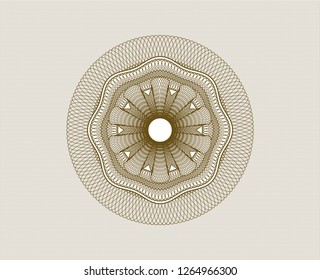 Brown passport style rosette