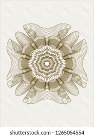 Brown passport style rosette