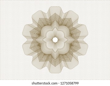 Brown passport style rosette