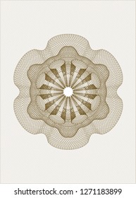 Brown passport style rosette