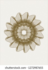 Brown passport style rosette