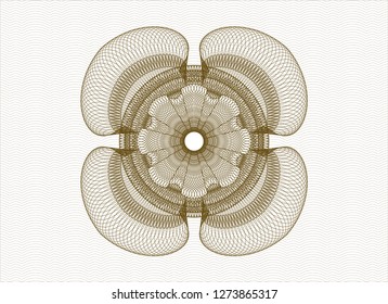 Brown passport style rosette