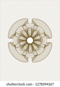 Brown passport style rosette