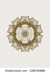 Brown passport style rosette