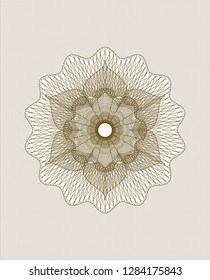 Brown passport style rosette