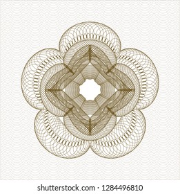 Brown passport style rosette