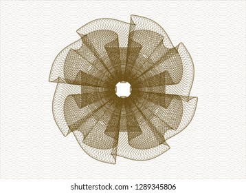 Brown passport style rosette