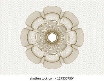 Brown passport style rosette