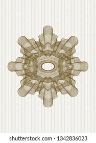 Brown passport style rosette