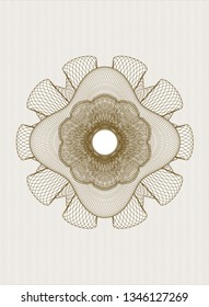 Brown passport style rosette