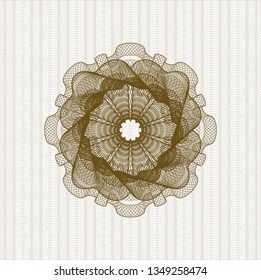Brown passport style rosette